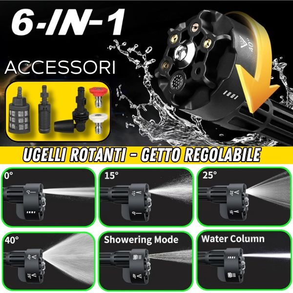 Sei modalità di getto IdroJet Pro